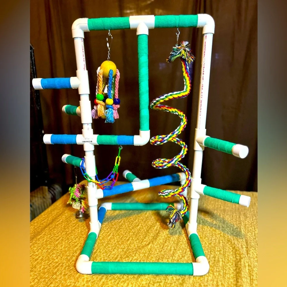 Handmade Bird Perch/Play gym